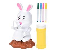 Machine à bulles | Souffleur lapin avec lumière musicale - Mini machine à bulles avec motif de zone de peinture à faire soi-même | pour fille, intérieur, extérieur, anniversaire, mariage, fête