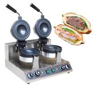 Machine à Burger, presse à Hamburger commerciale, Machine à gaufres pour crème glacée, presse Panini électrique antiadhésive, poêle antiadhésive réglable à température 50-300℃,B