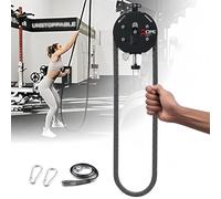Machine à câble, corde d'escalade avec sangle et verrouillage, résistance réglable, corde en nylon à boucle fermée de 4 m pour l'endurance musculaire, entraînement de force du haut du corps