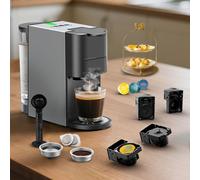 Machine à café 5-en-1 : Nespresso/Dolce Gusto/K-Cup/ESE/Moulu - 1450W - 19 bar - Réglage intensité - Maison/bureau