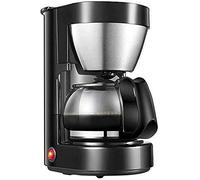 Machine à Café 6 Tasses Cafetière, Cafetière Programmable avec Carafe en Verre, Machine à Café Goutte à Goutte en Acier Inoxydable avec Cafetière Et Filtre Pour la Maison Et le Bureau, Noir Intéressa