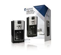 Machine à café 900 W 12tasses Noir / Argent