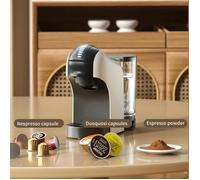 Machine à Café à Capsules 3 EN 1 - MOOHOP - Compatible Nespresso, Dolce-Gusto, Café en poudre - 20 bars