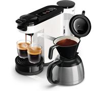 Machine à café à dosettes et filtre Philips SENSEO Switch HD6592/04 Blanc titane