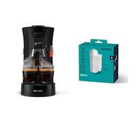 Machine à café à dosettes Philips Senseo Select ECO, noir/tacheté et filtre à eau Siemens BRITA Intenza TZ70033A, réduit la teneur en calcaire de l'eau