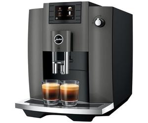 Machine à café automatique avec broyeur à grain E6 Dark Inox EC