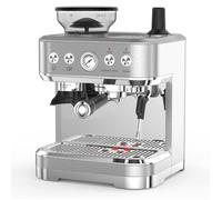 Machine à café avec broyeur intégré - 15 bars - Buse vapeur - PID - 2 3 L - 250 g - Inox - Café/expresso/latte