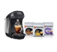 Machine a Cafe BOSCH machine Tassimo HAPPY (noire) + 3 packs de T-Discs offerts. compacte automatique avec lecteur optique de codes bar