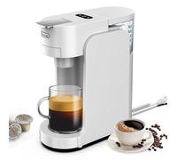 Machine à Café Capsule 1450 W, Cafetière Nespresso, Dolce Gusto Machine, Delta Q Capsules, Café Moulu, Réservoir 350 ml