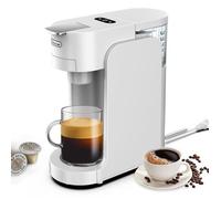 Machine à Café Capsule 1450 W, Cafetière Nespresso, Dolce Gusto Machine, Delta Q Capsules, Café Moulu, Réservoir 350 ml