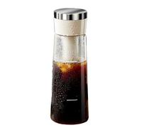 Machine à café Cold Brew - Outil de maille en acier inoxydable - Appuyez sur le type de café et la bière à thé avec filtre en maille amovible, machine à préparer des boissons pour