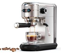 Machine à café compacte avec système de moussage du lait, commande tactile, pression de 19 bars, simple/double portion, arrêt automatique, buse vapeur à 3 trous