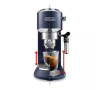 De'Longhi Dedica Style - Machine à Espresso Manuelle Mousseur à Lait Manuel | Machine à Café Compacte, Expresso et Cappuccino, Dosettes ESE Compatibles, Panneau à Boutons, Largeur 15cm, EC685.BL