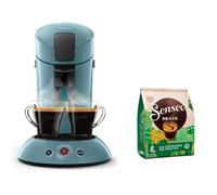 Machine à café dosette SENSEO ORIGINAL Philips HD6553/21, Booster d’arômes, Bleu Gris + 32 dosettes SENSEO Espresso Brazil