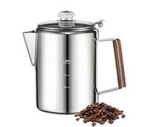 Machine à café en acier inoxydable - Machine à percolateur vintage | Instrument de préparation de café commercial compact, système de brassage portable pour la famille, les amis, les camping-cars, les