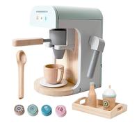 Machine à Café Enfant, Machine à Café Jouet en Bois Cuisine, Jeu Éducatif et Imaginaire Fille Garçon Maternelle, Jeu D'Intérieur pour École Maternelle Anniversaire Fille Garçon