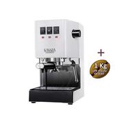 Machine à café espresso CLASSIC E24 POLAR WHITE GAGGIA RI9481/13 + 1 Kg de café moulu OFFERT