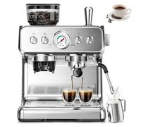 Machine à Café Expresso Avec Moulin Intégré - Machine Professionnelle 20 Bars Avec Buse Vapeur Pour Mousse De Lait Et Porte-Filtre De 58 Mm - Idéale Pour Les Baristas Amateurs Parfaite