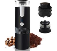 Machine à café expresso électrique portable 6oz Single Serve Mini Coffee Maker with Cup Coffee Powder and Capsule Bin 1200mAh Rechargeable Battery Automatic Brew for Camping Travel Car Hiking Office(N