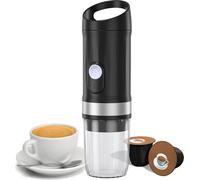 Machine à café expresso électrique portable, sans fil, à infusion chaude et froide, 3oz Single Serve Mini Coffee Maker with 3-IN-1 Coffee Powder/N Capsule/DG Capsule 20Bar Pump Pressure Rechargeable 9