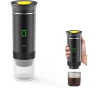 Machine à café expresso électrique portable sans fil auto-chauffante - 60 ml pour café moulu Nespresso capsule voiture camping