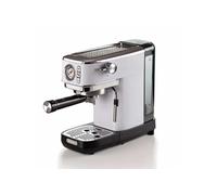 Machine à café expresso en métal 1381 avec manomètre en métal blanc