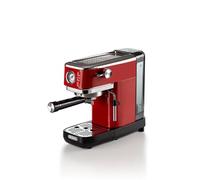 Machine à café expresso en métal 1381 avec manomètre rouge