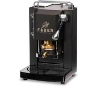 FABER COFFEE MACHINES | Modèle Pro Mini Deluxe | Machine à café à dosettes ese 44mm | Finition Chrome | Pressacialda en laiton (Mat Black)