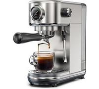 Machine à café expresso HiBREW H10B pression d'extraction 20 bars réservoir d'eau amovible semi-automatique de 1,3 L argent Argent G