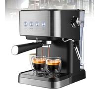 Machine à café Expresso, Mini cafetière Expresso, avec buse Vapeur pour mousseur à Lait, réservoir d'eau Amovible de 1,5 L, Chauffage Rapide en 30 à 45 Secondes pour Expresso, Cappuccino