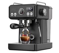 Machine à Café Expresso Semi-Automatique HiBREW H10A, Pression de 19 Bars, Mousseur à Lait, Température Réglable, Pichet de 350ml