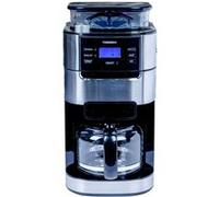 Tornado Cafetière filtre manuelle TCM-1025A-GS - Broyeur conique, 1,5 L, 12 tasses, inoxydable, noir