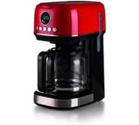 Machine à café filtre moderne Ariete 1396 Base chauffante pour café américain Écran LCD Rouge Rouge G