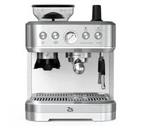 Machine a Cafe Grain 15 Bars, Machine Expresso 1350W, PID Thermostrat, 15 Niveaux de Mouture, Acier Inoxydable, Amovible Réservoir d'Eau 2.3L, Cafetiere a Grain avec Broyeur pour Maison Bureau