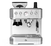 Machine à Café Grain avec Broyeur Intégré, Machine Expresso 15 Bars avec PID & Pompe Italienne ULKA, Cafetière Inox avec Mousseur à Lait, Réservoir 2,5L, Idéale pour Cappuccino, Latte, Espresso
