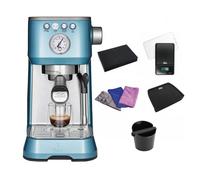 Machine a Café - Machine à Espresso - Mousseur a Lait - Acier Inoxydable - Barista Perfetta Plus 1170 Promopack Bleu Solis