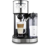 Machine à café manuelle Becken - Inox - Capacité 1,2L - Espresso, cappuccino, latte/gallon - BECM4567