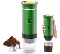 Machine à Café Multi Capsules, 3 En 1 Cafetiere Expresso, 4 à 6 Minutes D'Auto-Chauffage, Petites Capsules, Grandes Capsules, Café Moulu, Cafetiere Portable Pour Bureau, Maison, Voiture (vert)