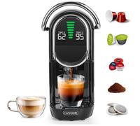 Machine à Café Multi-Capsules Dosettes ESE 44mm Café Moulu Température Taille Tasse Réglables 20 Bar Préparation Chaude Froide
