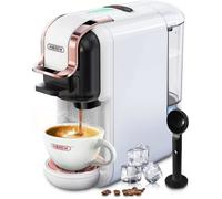 Machine à Café Multi Capsules - HiBREW - 5 en 1 - Pression 19 Bars - Arrêt Automatique - Blanc