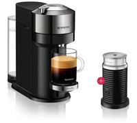 Cafetière a Dosette De'Longhi Nespresso Vertuo Next Deluxe ENV 120.CAE 1500W 1.1L Plastique Verre Mousseur à Lait Minuterie Chromé