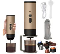 Machine À Café Portable 3 En 1 Automatique Capsule Espresso 15 Bar Chauffante USB Rechargeable 12V Café Nomade Compatible Nespresso