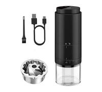 Machine à café portable électrique avec régulation externe et noyau en acier, couleur noire, 7.5x7.5x18 cm
