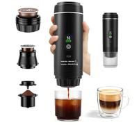 Machine à Café Portable, Sans Fil Machine à Espresso 3 en 1 Outin Compatible avec Capsules Nespresso & Café Moulu, Auto Chauffante, Pressions 20 Bar, Rechargeable, pour Voyage Camping Voiture