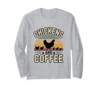 Machine à café Poules Amoureux Ferme Farm Homestead Hen Manche Longue