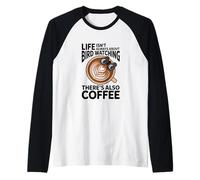 Machine à café pour Observation des Oiseaux Lover Barista Latte Brewing Manche Raglan
