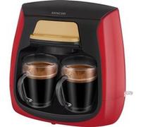 Sencor Machine à café SCE 2101RD – 0,3 L, 500 W, 2 tasses incluses – Rouge