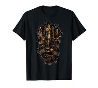 Machine à café Steampunk Atelier rétro Illusion Industrielle T-Shirt