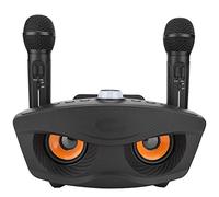 Machine à Canter Machine à Karaoké KTV Domestique Haut-Parleur Bluetooth Karaoké Haut-Parleur sans Fil avec Deux Microphones(Noir)