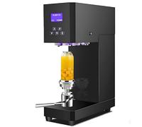 Machine à Capsuler Bouteilles Canettes+Scelleuse Commerciale Électrique+Compteur Intelligent & 5.5cm Diamètre+Scellage Précis+Aluminium/Plastique+Parfaite pour Magasins & Maison Black
